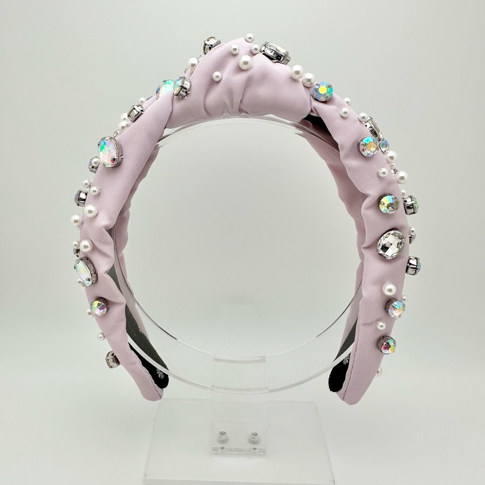 Lele Sadoughi x Stoney Clover Lane Lilac Crystal and Multi Pearl Purple Headband